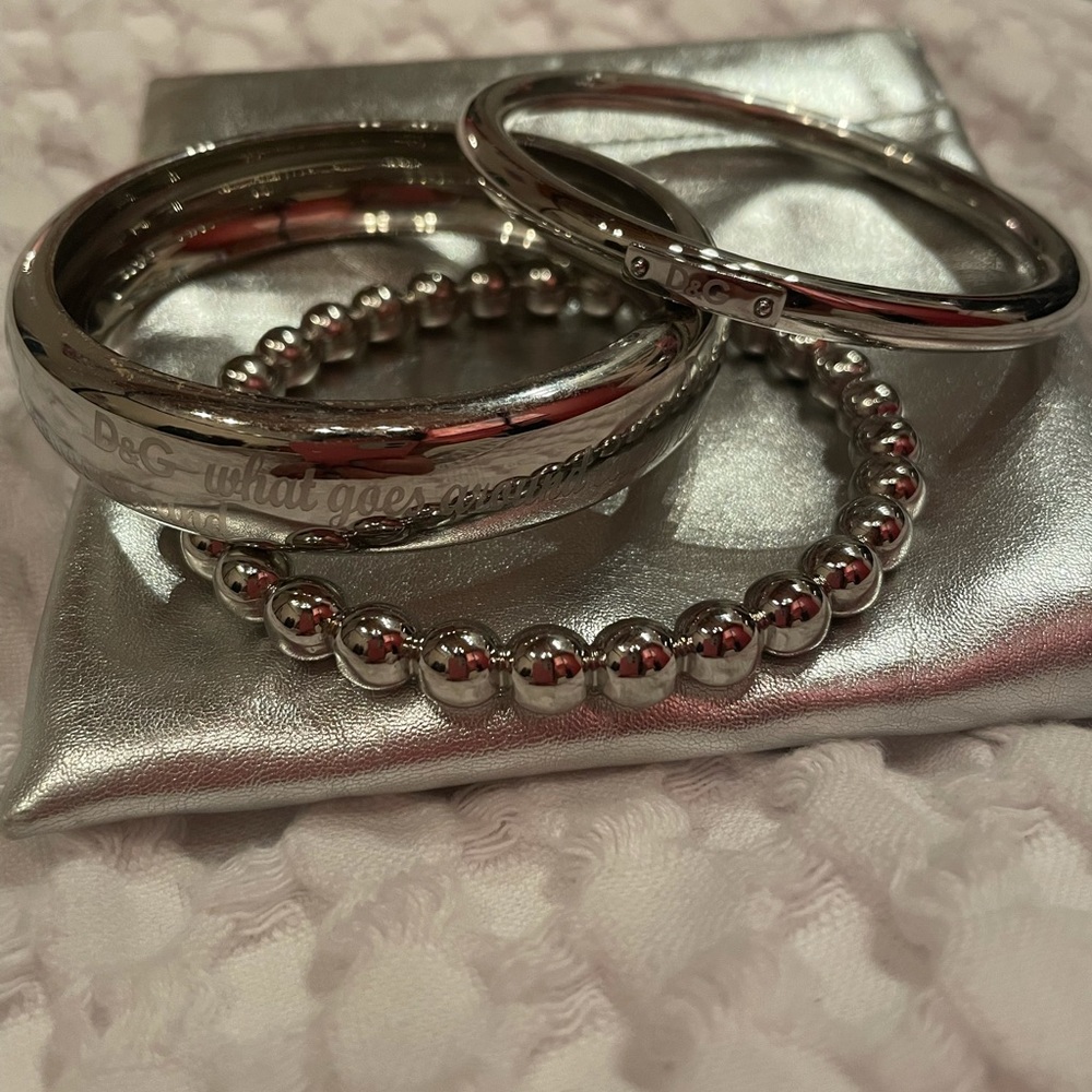 D&G silver bracelets
